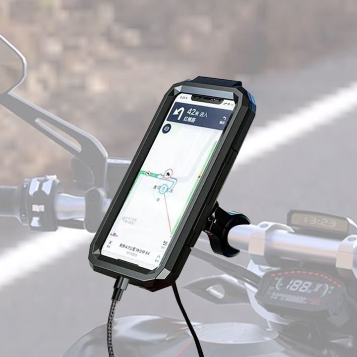 Knmaster TT-950WUC Titreşim Engelleyici Kablosuz Şarjlı Tüm Motosikletlere Uygun Telefon Tutucu