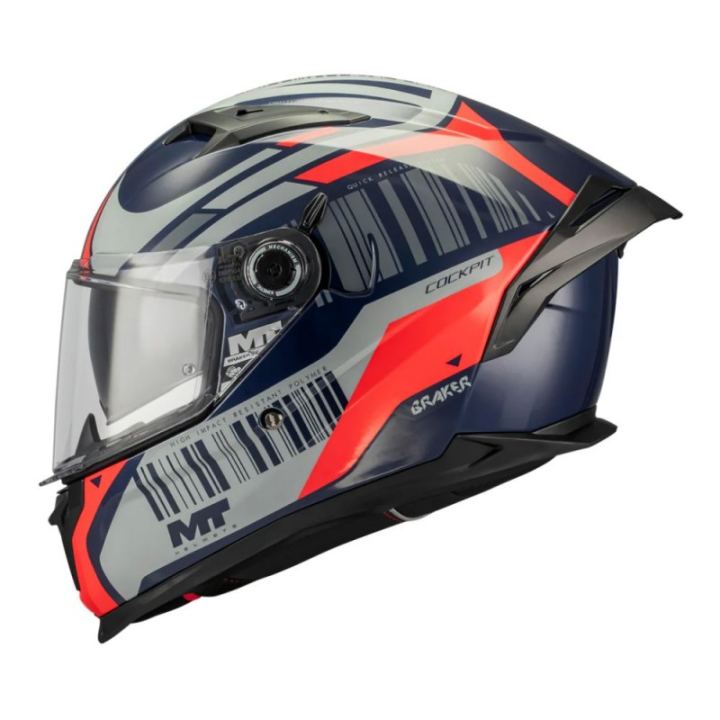 MT Braker SV Cockpit C5 Gloss Full Face Motosiklet Kaskı