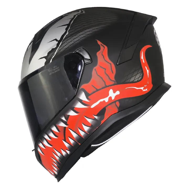 MTS 910 Starline Matt Black Venom Full Face Motosiklet Kaskı