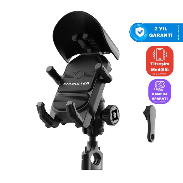 KNMASTER TT830 Titreşim Önleyicili Motosiklet Telefon Tutucu